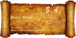 Buro Alda névjegykártya